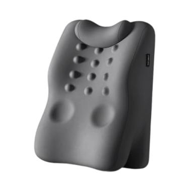 Imagem de Fenteer Almofada de encosto em cunha para sentar na cama, almofada de espuma viscoelástica para descanso de cama, suporte para as costas, Cinza Escuro