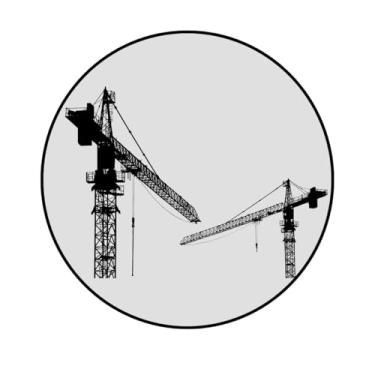 Imagem de Adesivo Decorativo Redondo Tema Construção, 250mm, Personalizado (CT-392, Papel Reciclável, 250-MM)