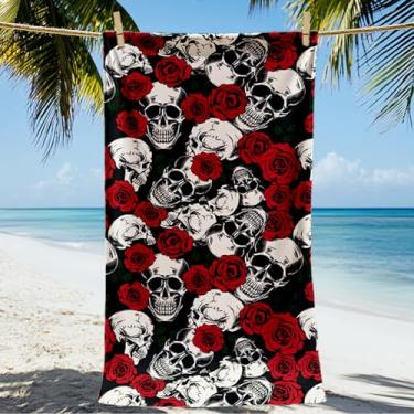 Imagem de JYK Toalha de praia extragrande 76 cm x 152 cm, altamente absorvente, secagem rápida, toalha de microfibra super macia, essencial para o verão, ideal para homens, mulheres, meninas, meninos, proteção