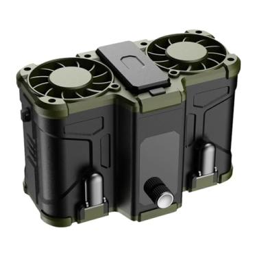 Imagem de XLWLLNJ Ventilador de cintura de baixo ruído, clipe de cinto multiuso, ventilador de resfriamento pessoal para ciclismo, pesca, mochila, acampamento ao ar