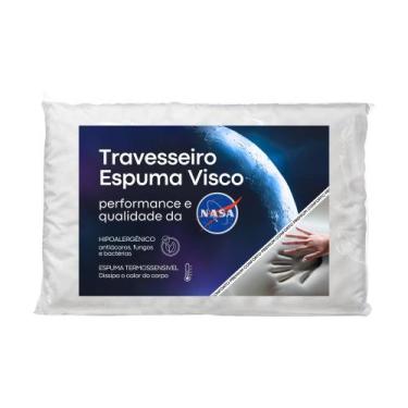 Imagem de DOISM Travesseiro Espuma Viscoelástica NASA 40x60cm Altura 14cm Densid