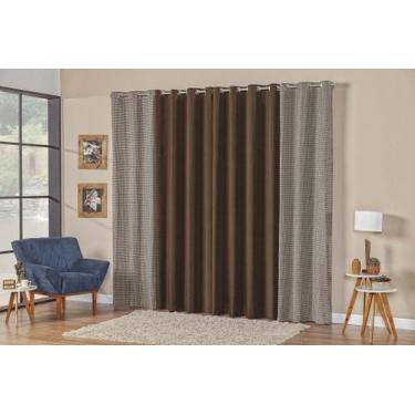 Imagem de Cortina Capri - Casa Artuz, 2m, Tabaco