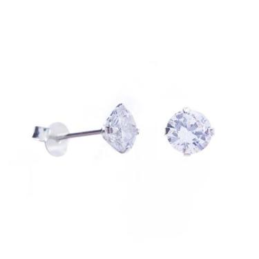 Imagem de Brinco Ponto de Luz Prata 6mm - Gissel Joias