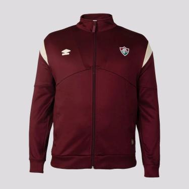 Imagem de Jaqueta Masculina Umbro Fluminense Viagem 2025, Bordo/Areia, Tam. M