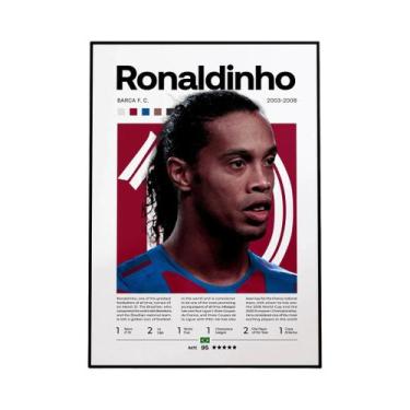 Imagem de Pôster De Futebol Beckham Messi Mbappe Bellingham Ronaldinho Pele Deco