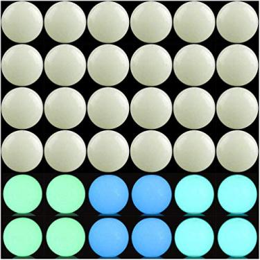 Imagem de Contas de pedra solar luminosas crescendo no escuro 6 mm 100 peças azul verde buraco misto DIY berloque contas lisas para pulseira, colar, brincos, decoração de fabricação de joias (multicolorido, 6