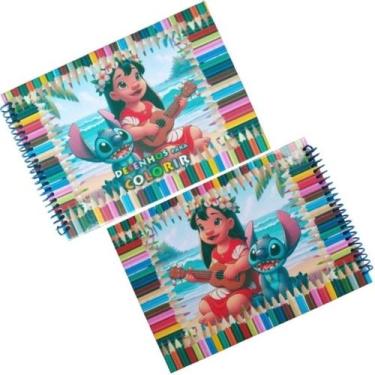 Imagem de Livro de Colorir STITCH Capa Dura 40 Desenhos Frente e Verso - B.B.B, 