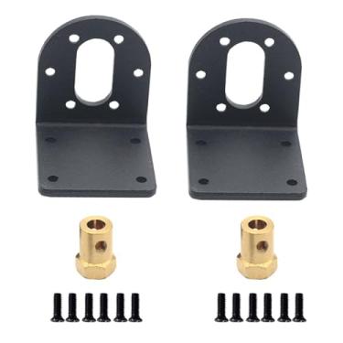 Imagem de 2Pcs for GA/GB 37mm Diameter DC Geared Motor Mounting Bracket Holder+6mm Hex Coupling for Fixing 37GB 37GA Gearbox 37mm Motor Robot