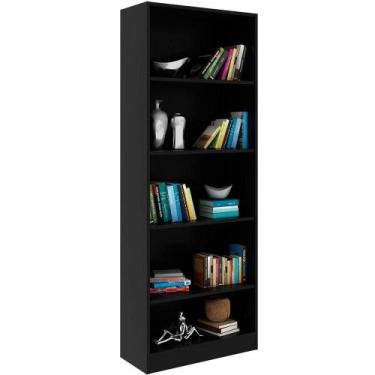 Imagem de Estante Multiuso Gamer Livreiro Office 5 Prateleiras Preto - TECNOMÓBI