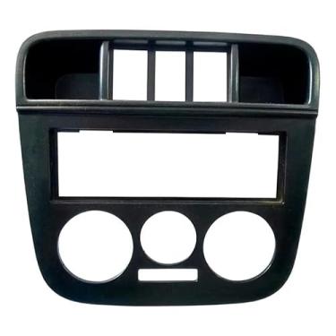 Imagem de Moldura Painel Central Radio 3 Botões Preto Gol Saveiro Parati G4 Preto