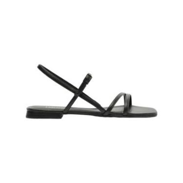Imagem de Sandalia Rasteira Feminina Anacapri Tiras Finas Preto-Feminino