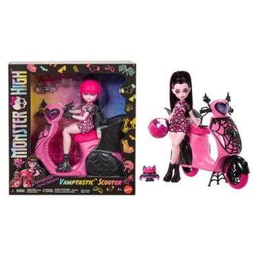 Imagem de Boneca Draculaura e Moto Vamptastic Scooter - Monster High - Mattel