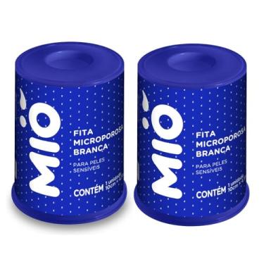Imagem de Kit 2 Fita Microporosa Mió Branca para Peles Sensíveis 10cm X 4,5m 1 Unidade