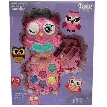 Imagem de Paleta de Sombras, Batom e GLOSS Corujita Teen - FENZZA