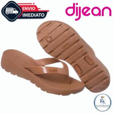 Imagem de Chinelo Dijean Tamanco Feminino Sandália Anabela Ortopédico Original P