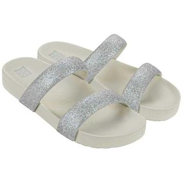 Imagem de Tamanco Feminino Zaxy Bestie Tiras Off White 35