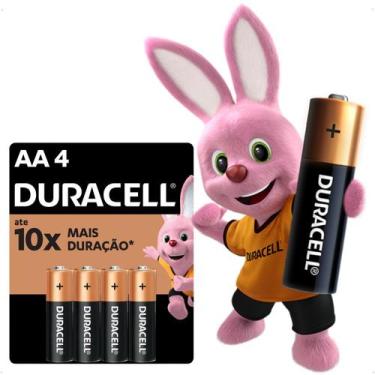 Imagem de Pilha Alcalina AA Pequena Duracell Com 4 Unidades, Pequena-4