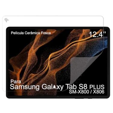 Imagem de Película Paperlike Fosca para Samsung Galaxy Tab S8+ PLUS SM-X800 SM-X806 NZAHZTO 12.4 polegadas Sensação de Papel Anti Relexo Anti Risco Anti Poeira em Cerâmica 9D resistente 9H – Alamo