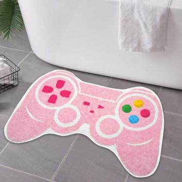 Imagem de Jizrecly Tapete de banho para jogos, tapetes de banho para jogadores, antiderrapante, absorvente para PlayStation, tapete de videogame para banheiro, banheira, crianças, banheiro