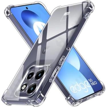 Imagem de [GL CASES] Capa Edge 50 Neo Capinha Moto Edge 50 Neo Slim Anti Impacto Reforçada Silicone Transparente Case motorola moto edge 50 neo Flexível Anti Choque Encaixe Preciso Com Proteção Para Câmera