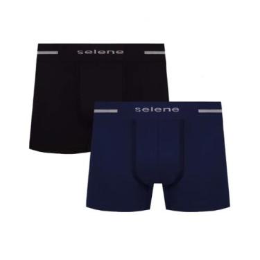 Imagem de Kit 2 Cuecas Boxer Masculina De Poliamida Sem Costura Selene - Selene 