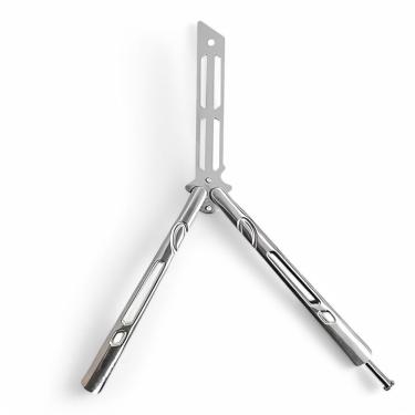 Imagem de Canivete De Treino Bsl-2 Fidget Tricks Prateado Aço Inox Sem Corte Butterfly Profissional