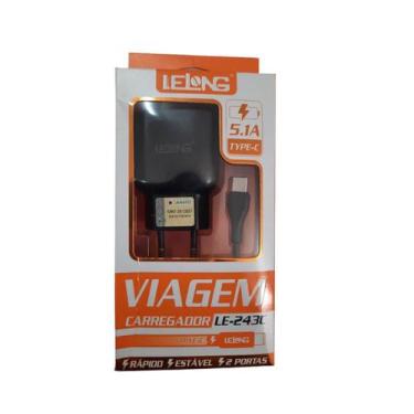 Imagem de Carregador Type-C 5.1A Le-243C Lelong Homologação: 158542114
