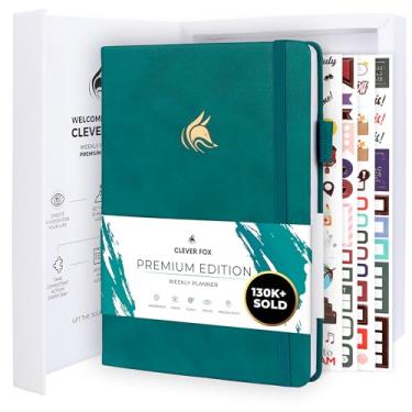 Imagem de Clever Fox Planner Edição Premium – Planejador semanal e mensal luxuoso sem data para aumentar a produtividade e atingir seus objetivos – Organizador – Comece a qualquer hora, A5, dura 1 ano,