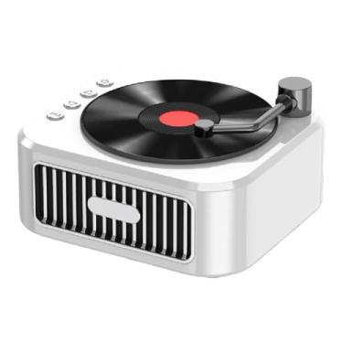 Imagem de ZGUZMCMK Rádio Portátil com Alto-falante Elegante Grayente 800mAh para Ouvir Música em Mesa em Casa E Acampar Ao Ar Livre, Branco