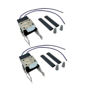 Imagem de Pacote com 2 WB17X5113 Element Receptáculo e Kit de Fio Apto para GE Hotpoint Fogão Superfície Queimadores Receptáculo Bloco Terminal, Substitui AP2021559 PS232646 (pacote com 2)