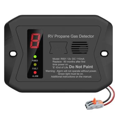 Imagem de Leakbee Detector De Gás Propano Para Rv, Alarme Digital De Gás Propano/Lp-12 V Dc Para Trailer De Viagem, Ônibus, Caminhão, (R501 Preto)