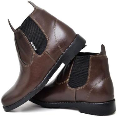 Imagem de Botina Masculina 100% Couro Leve Legítimo Premium Resistente - Polo Bl