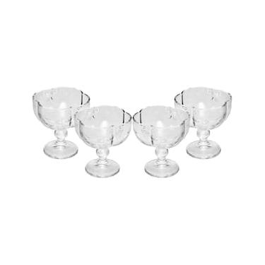 Imagem de Conjunto 4 Taças para Sobremesa Wolff Butterfly 200ml Vidro Incolor com Relevo Elegante