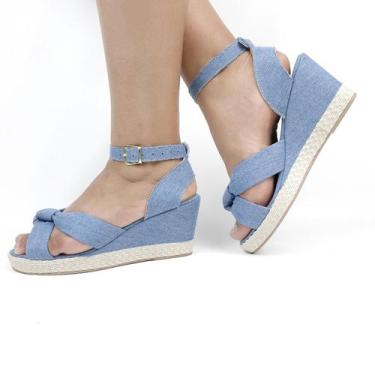 Imagem de Sandália Anabela Plataforma de salto - LG Camilla Calçados, 36, Marsal