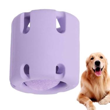 Imagem de Bola de limpeza de dentes de cachorro, brinquedo de mastigar dentes de cachorro, brinquedo interativo de quebra-cabeça de tênis, brinquedo de bola de quebra-cabeça de cachorro resistente a mordidas