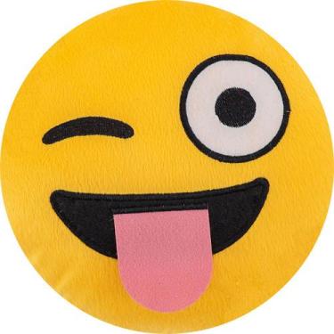 Imagem de Almofada Pelúcia Emoji Bordado Emoticon Whatsapp 45x45 CM - Vitor Bord