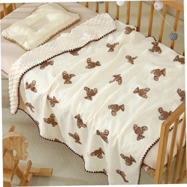 Imagem de Cobertor de urso para bebê, 99 x 99 cm, macio e confortável, edredom de berço lavável na máquina para crianças, meninos, meninas, recém-nascidos recebendo