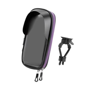 Imagem de Generic Suporte para celular para motocicleta, bolsa de ciclismo com zíper, suporte para smartphone, para celular para bicicleta, rotação de 360 ​​graus para, Preto