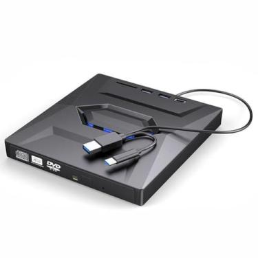 Imagem de LEITOR E GRAVADOR DE DVD EXTERNO TYPE-C/USB2,0/USB3,0/LEITOR DE CARTAO SD DVD-RW-MUJ F3 - 16