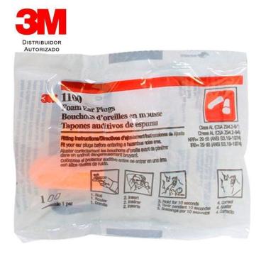 Imagem de Protetor Auricular 3M Espuma Ouvidos Abafador 100 Pares Cor