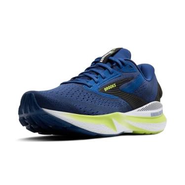 Imagem de Brooks Tênis de corrida masculino Adrenaline GTS 24 Supportive, Peônia azul marinho/preto/limão ácido, 9.5 Medium