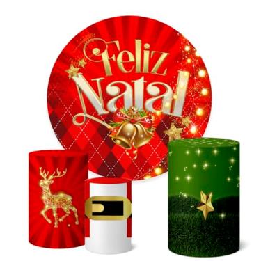 Imagem de Trio Capas Cilindro + Painel Sublimado 1,50m Natal (K1NAT067)