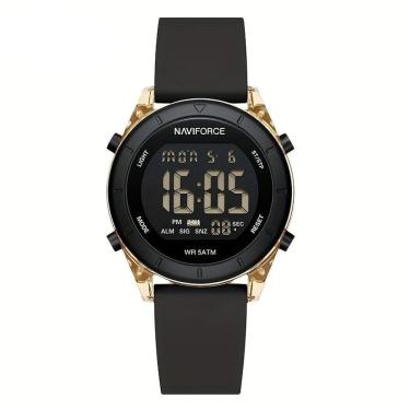 Imagem de Relógio De Pulso Digital Feminino Lcd Tela Pulseira De Silicone 3atm Preto
