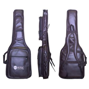 Imagem de Capa p/ guitarra premium couro "ams" marrom - JPG