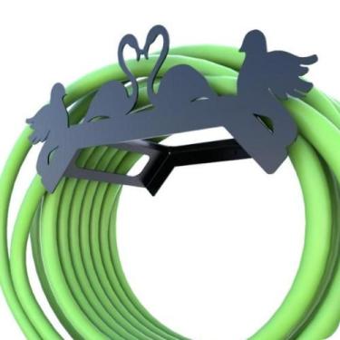 Imagem de Suporte Enrolador De Mangueira De Jardim Pássaro Preto - MetalCromo
