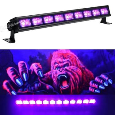 Imagem de Ribalta Luminária Luz Negra Ultravioleta 9 Leds Salão de Baile Show DJ