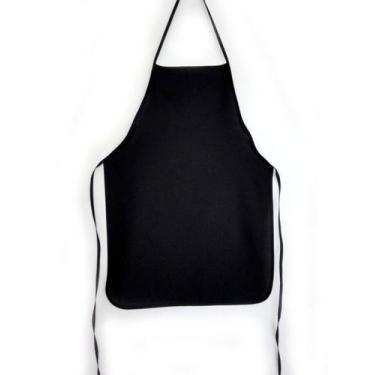 Imagem de Avental Em Oxford Preto Ajustável Para Cozinha Restaurante - DuChico