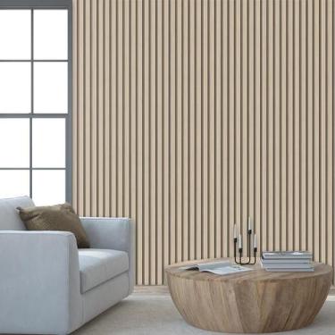 Imagem de Papel De Parede Ripa Jacaranda Bege Natural Lavavel Ripado - LRP