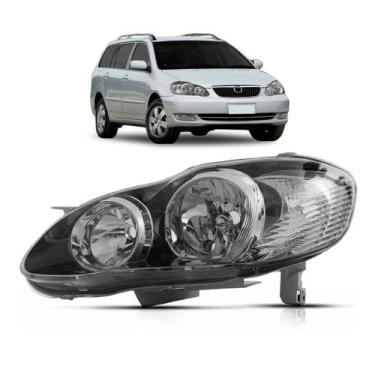 Imagem de Farol Corolla Fielder 2003 A 2008 Máscara Negra - TYC, Esquerdo