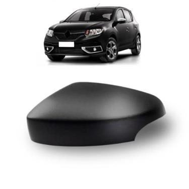 Imagem de Capa Retrovisor Sandero Logan 2014 a 2020 C/furo Pisca Preta - SP ACES